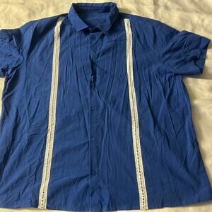 large Blue button up dress shirt